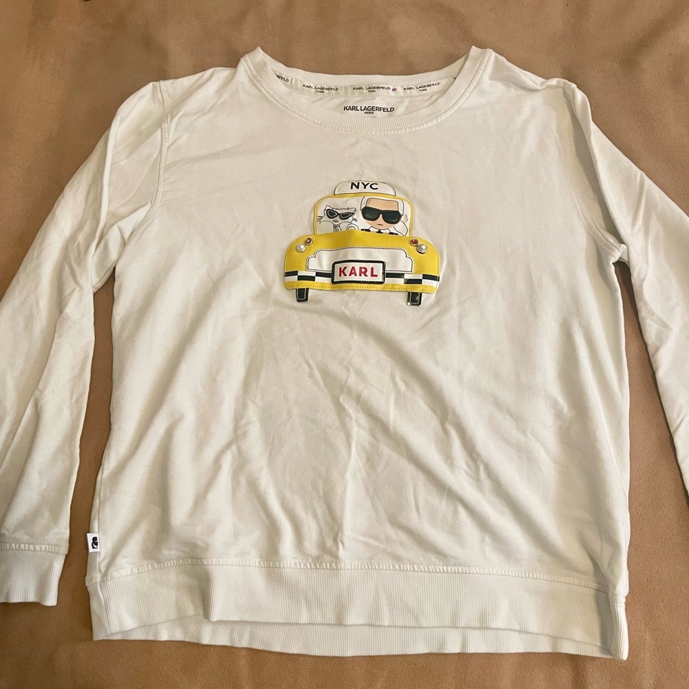 Karl Lagerfeld Paris Karl Cat NYC Taxi Sweatshirt Medium